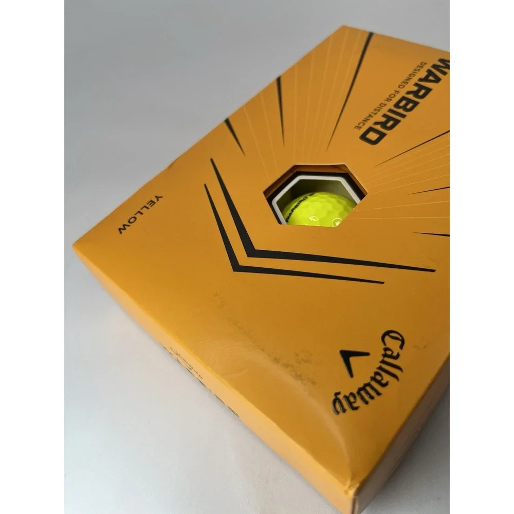 Callaway Warbird Golf Balls One Dozen Yellow Maximum Distance and Control
